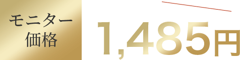 モニター価格 通常価格1,600円が1,485円に